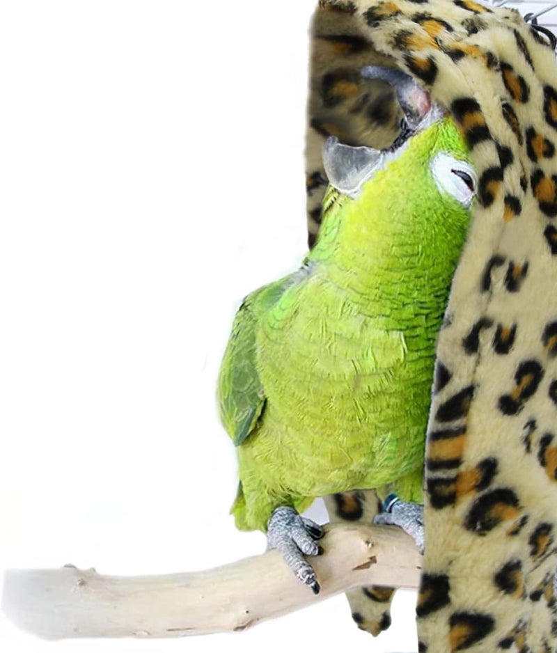 SIMENA Bird Blanket for Cage, Corner Fleece Bed for Birds, Cozy Bird Warmer, Parrot House for Cage, Cuddle Nest Hanging Toy for Lovebirds Parakeet (Yellow, Medium) - Image 1